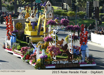 DigAlert 2015 Rose Parade Float Picture