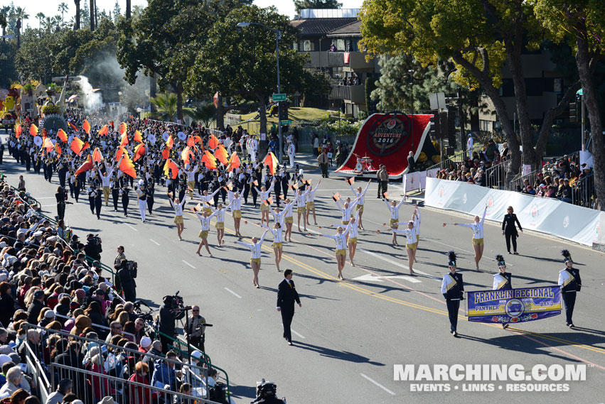 Franklin Regional H.S. Panther Band, Murrysville, Pennsylvania - 2016 Rose Parade Photo