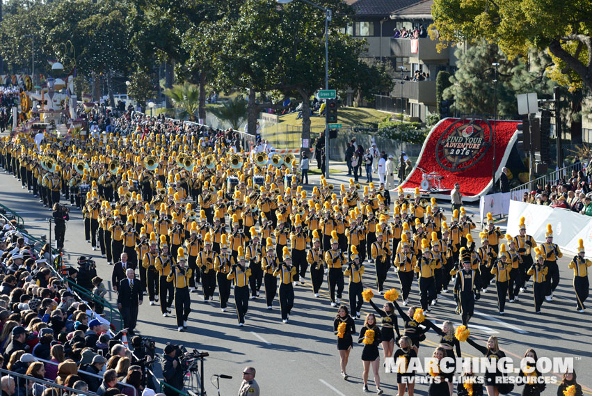 University of Iowa Hawkeye Marching Band, Iowa City, Iowa - 2016 Rose Parade Photo