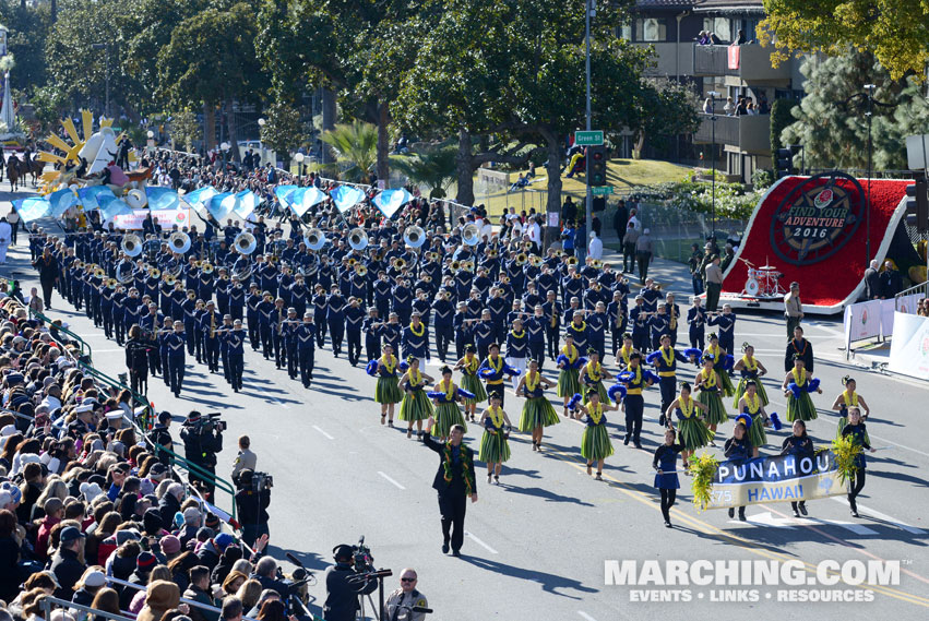 Punahou Marching Band, Honolulu, Hawaii - 2016 Rose Parade Photo