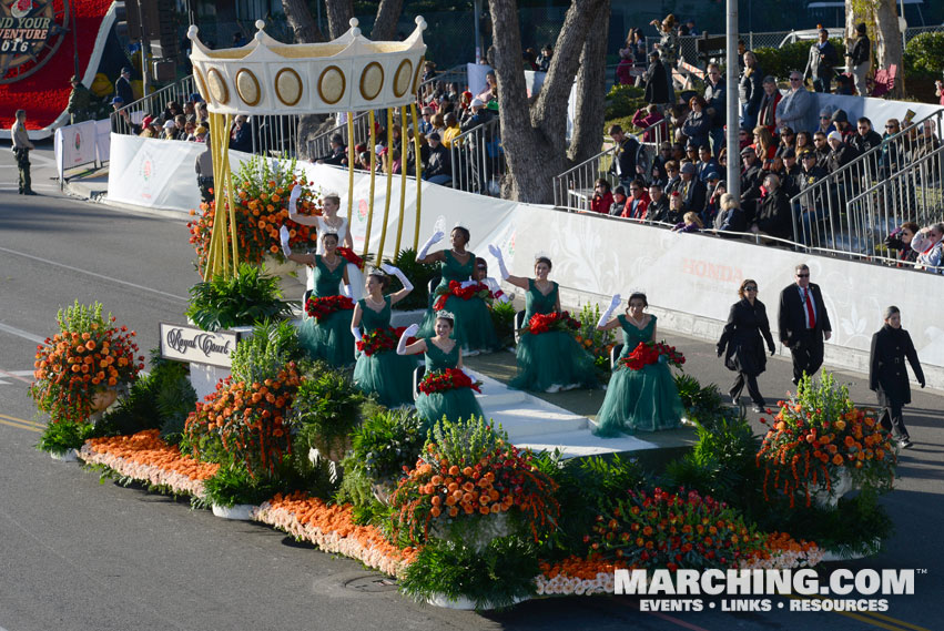 2016 Tournament of Roses Queen and Royal Court - 2016 Rose Parade Float Picture