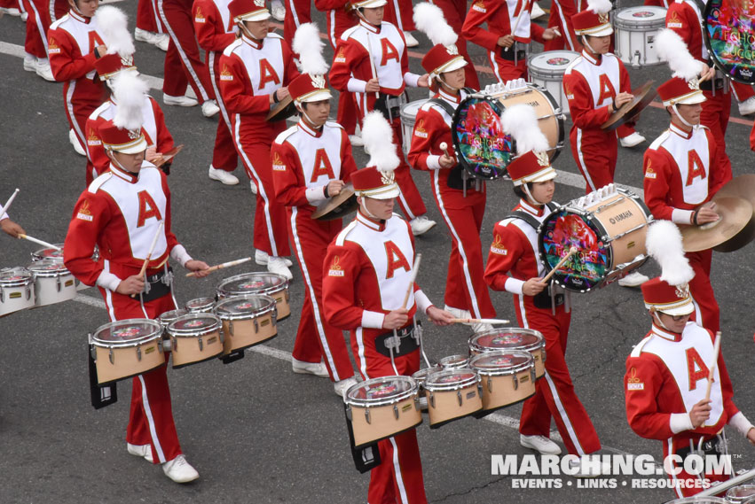 Arcadia High School Apache Marching Band and Color Guard, Arcadia, California - 2017 Rose Parade Photo