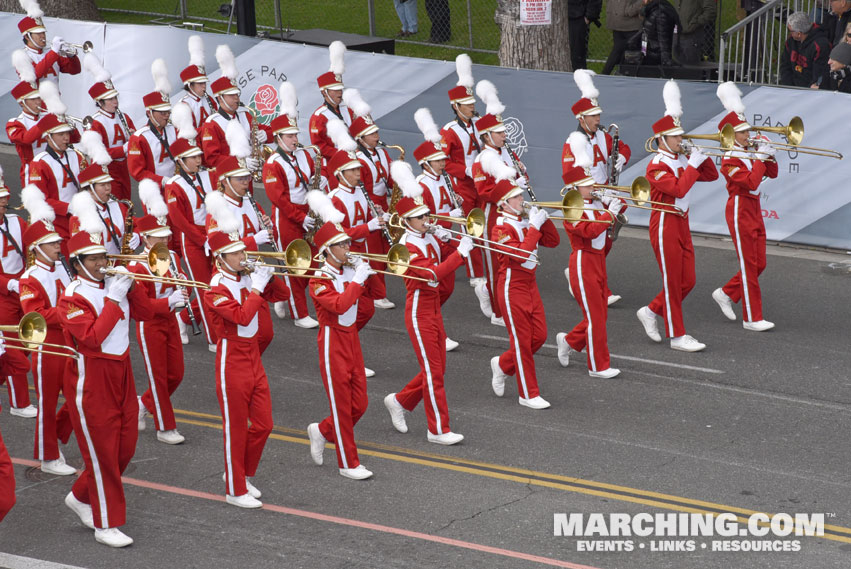 Arcadia High School Apache Marching Band and Color Guard, Arcadia, California - 2017 Rose Parade Photo