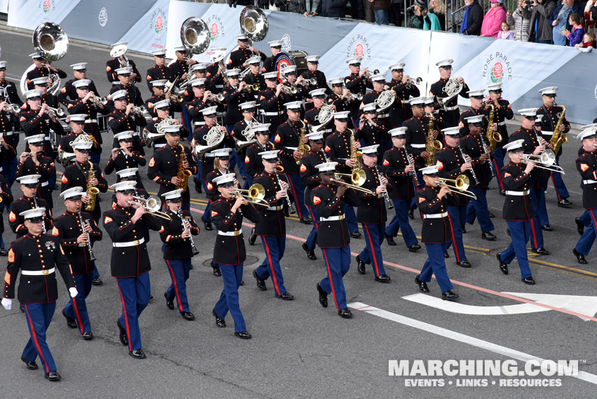 United States Marine Corps West Coast Composite Band - 2017 Rose Parade Photo