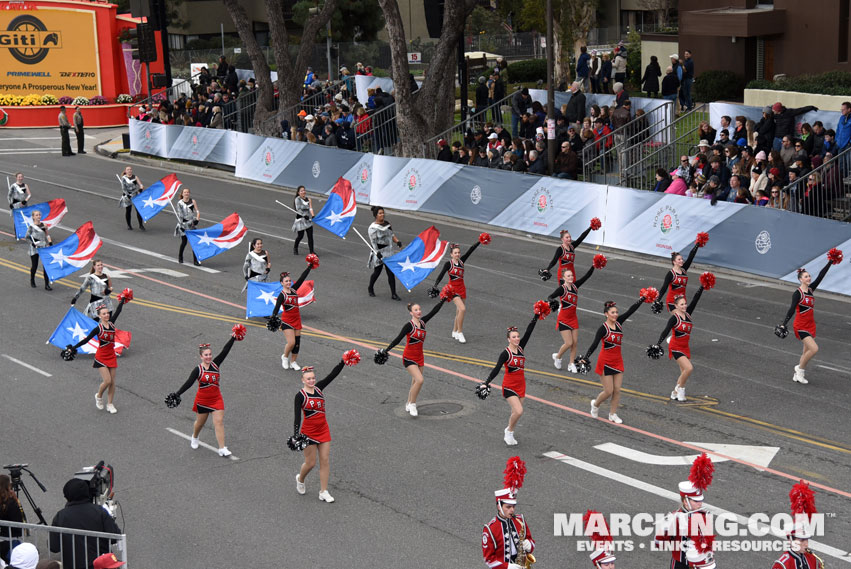 Pulaski High School Red Raider Marching Band, Pulaski, Wisconsin - 2017 Rose Parade Photo