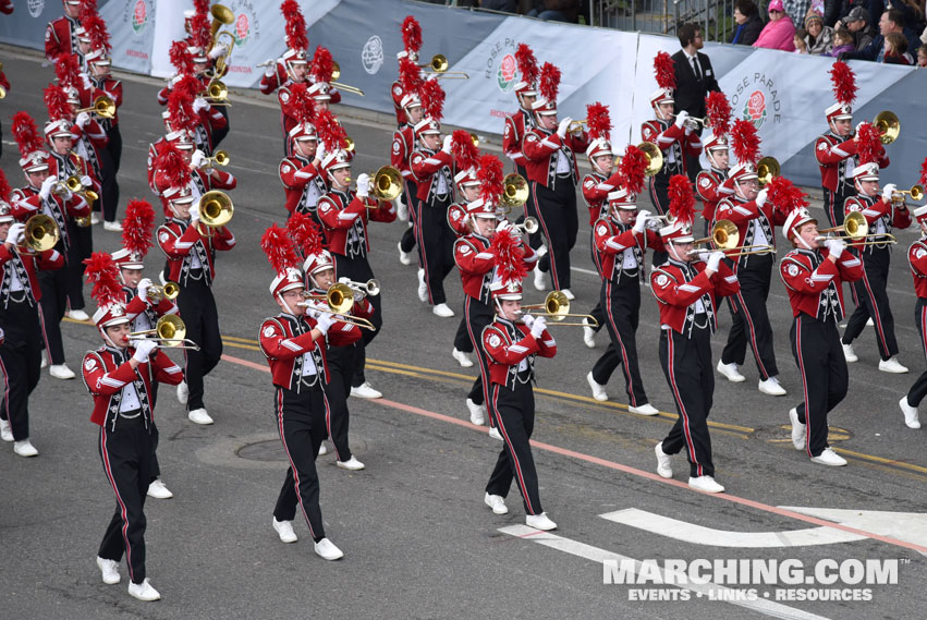 Pulaski High School Red Raider Marching Band, Pulaski, Wisconsin - 2017 Rose Parade Photo