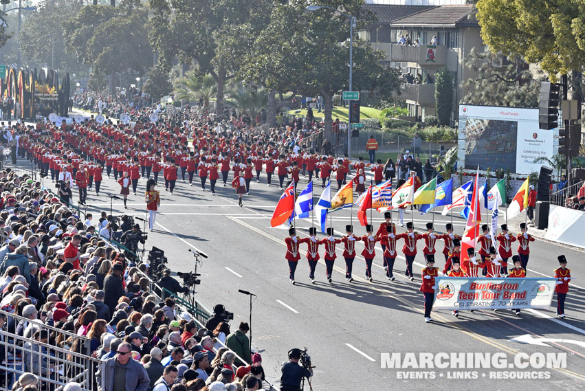 Burlington Teen Tour Band, Burlington, Ontario, Canada - 2018 Rose Parade Photo