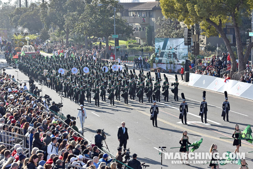 Homestead High School Mighty Mustang Marching Band, Cupertino, California - 2018 Rose Parade Photo