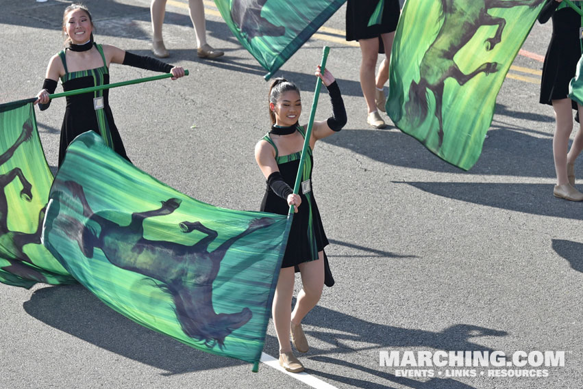 Homestead High School Mighty Mustang Marching Band, Cupertino, California - 2018 Rose Parade Photo