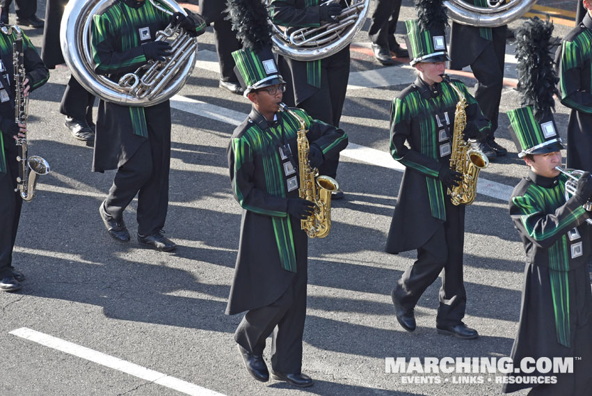 Homestead High School Mighty Mustang Marching Band, Cupertino, California - 2018 Rose Parade Photo