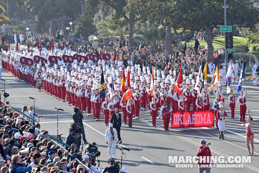 The Pride of Oklahoma Marching Band, Norman, Oklahoma - 2018 Rose Parade Photo