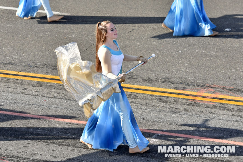 Pennsbury High School Long Orange Line Marching Band, Fairless Hills, Pennsylvania - 2018 Rose Parade Photo