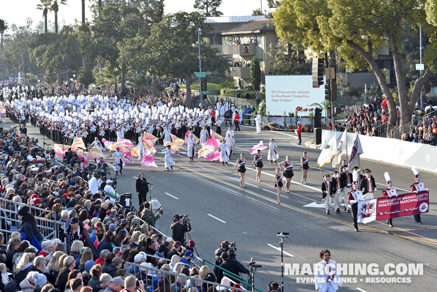 University of Massachusetts Minuteman Marching Band, Amherst, Massachusetts - 2018 Rose Parade Photo