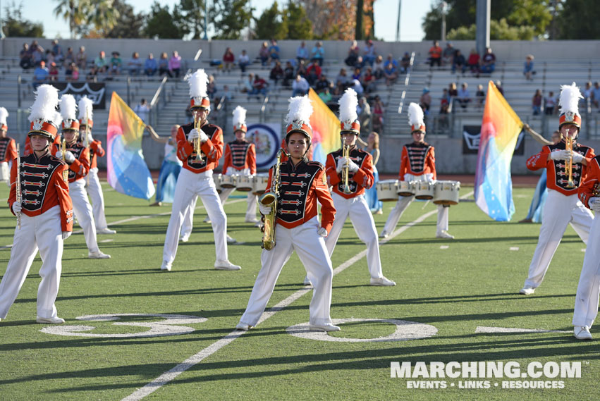 Pennsbury High School Long Orange Line Marching Band, Fairless Hills, Pennsylvania - 2017/2018 Tournament of Roses Bandfest Photo