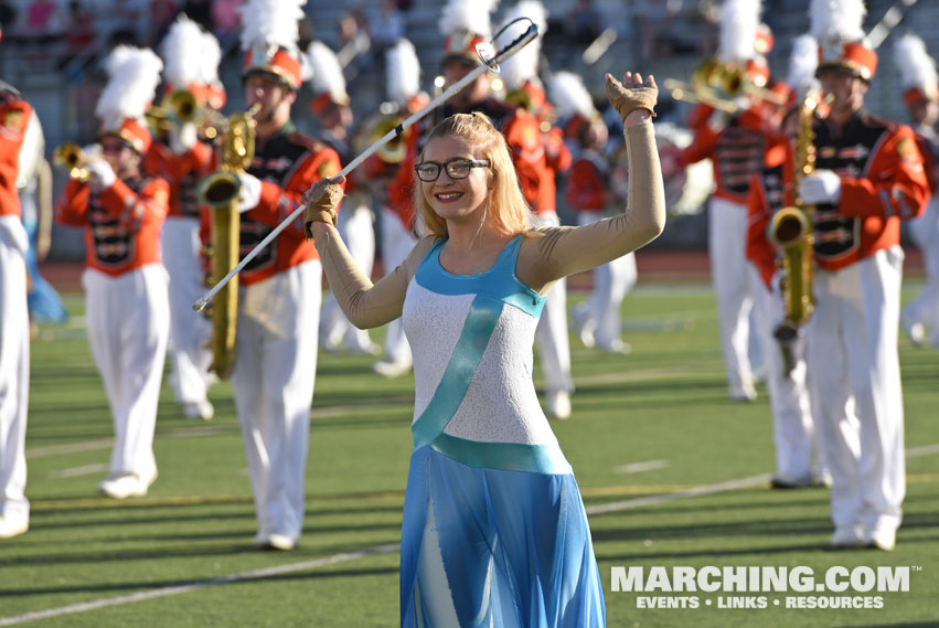 Pennsbury High School Long Orange Line Marching Band, Fairless Hills, Pennsylvania - 2017/2018 Tournament of Roses Bandfest Photo