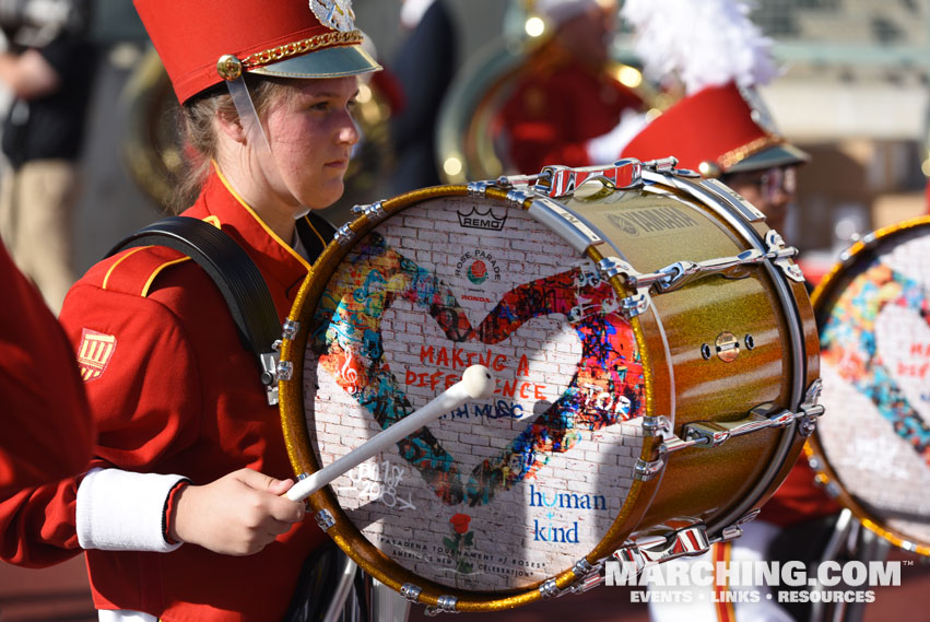 Custom Drum Heads Sponsored by Remo - 2016/2017 Tournament of Roses Bandfest Photo