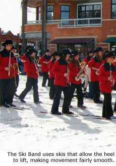 The Ski Band uses skis that allow the heel to lift, making movement fairly smooth.